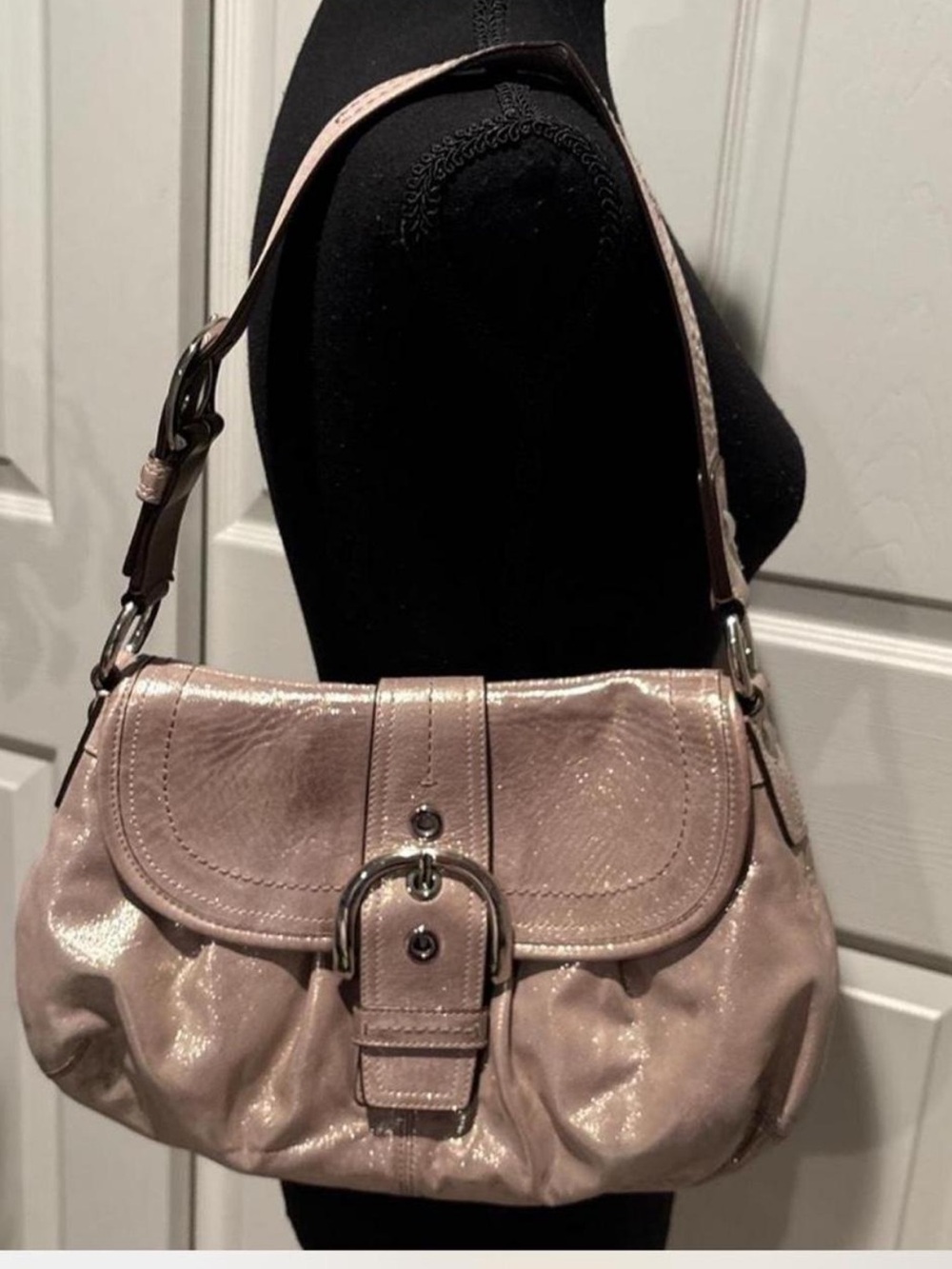 Y2K Coach Metallic Gold Leather Soho Buckle Flap Shoulder Bag F15204 Bag
